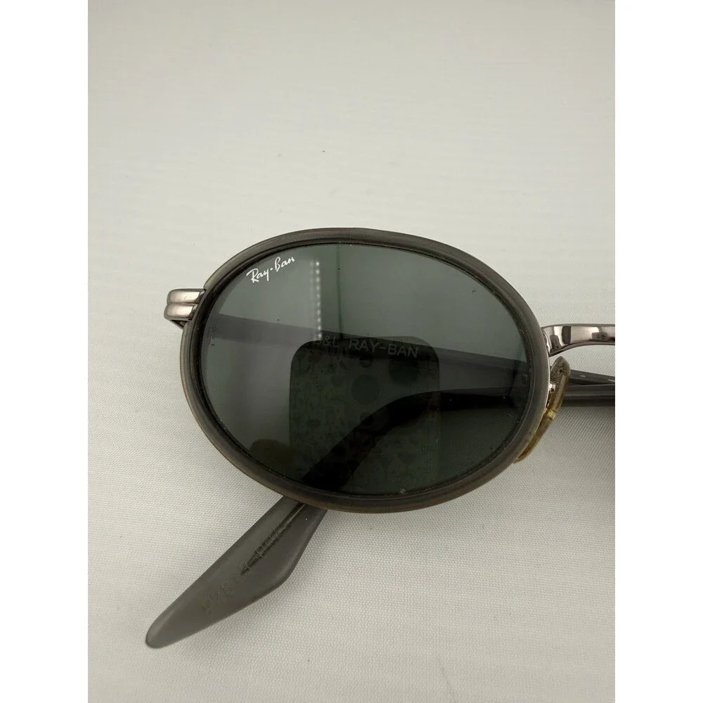 VINTAGE RAY-BAN RB3037 W2813 GRAYISH/GUNMETAL G15 UV SIDE-CUPS DINERS SUNGLASSES